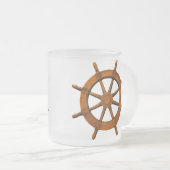 Hölzerner Schiffs-Helm Mattglastasse (VorderseiteRechts)