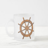 Hölzerner Schiffs-Helm Mattglastasse (Links)