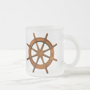 Hölzerner Schiffs-Helm Mattglastasse