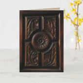 Hölzerner schnitzender Dia Del Padre Karte (Gelbe Blume)