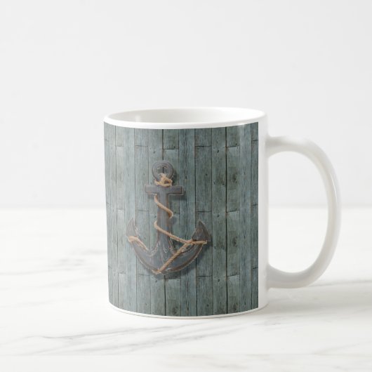 Hölzerner Seeanker rustikalen Treibholz Kaffeetasse (Rechts)