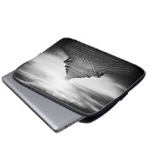 Hölzerner Steg über dem Meer Laptopschutzhülle (Vorne Knopf)