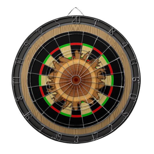 Hölzerner Stumpf mit hölzernem Korn-ZielDartboard Dartscheibe (vorne)
