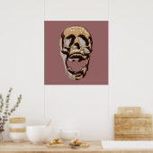 Hölzerner Totenkopf Poster (Küche)