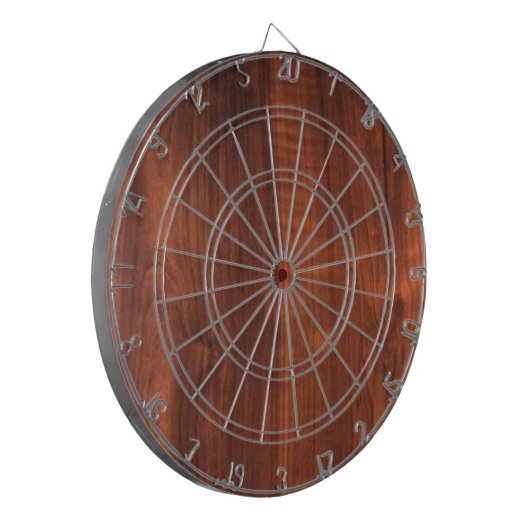 Hölzerner WALNUSS-Ende-KAUF-FREIER RAUM Blanc Dartscheibe (Vorderseite Links)