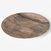 Hölzerner Weltkarten-atlantischer Pappteller (Schrägansicht)