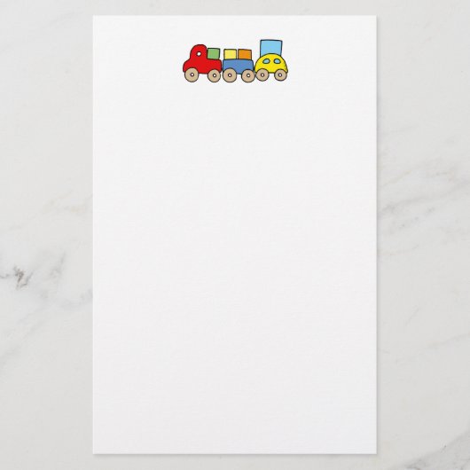 Hölzerner Zug mit Ziegelsteinen Briefpapier (Vorderseite)