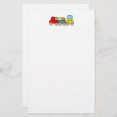 Hölzerner Zug mit Ziegelsteinen Briefpapier (Vorne/Hinten)