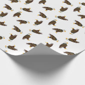 Hölzernes Abzeichen-Adler-Papier Geschenkpapier (Ecke)