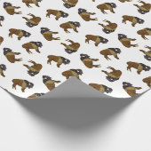 Hölzernes Abzeichen-Büffel-Papier Geschenkpapier (Ecke)