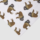 Hölzernes Abzeichen-Büffel-Seidenpapier Seidenpapier (Detail)