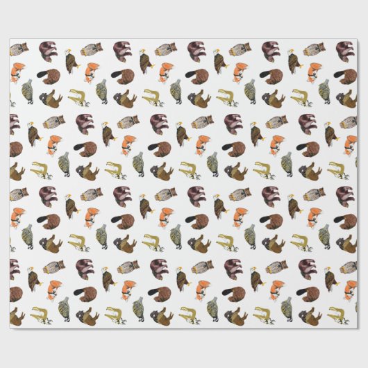 Hölzernes Abzeichen-Lebewesen-Papier Geschenkpapier (Flach)