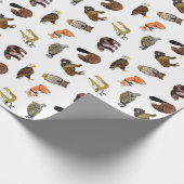 Hölzernes Abzeichen-Lebewesen-Papier Geschenkpapier (Ecke)