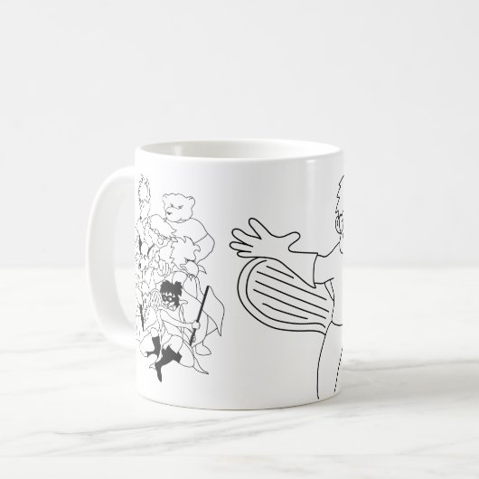 Hölzernes Abzeichen-Superbiber Kaffeetasse (Vorderseite Links)