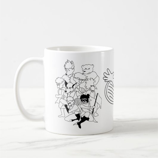 Hölzernes Abzeichen-Superbiber Kaffeetasse (Links)