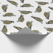 Hölzernes Abzeichen-Wachtel-Papier Geschenkpapier (Ecke)