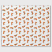 Hölzernes Abzeichenfox-Papier Geschenkpapier (Flach)