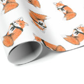 Hölzernes Abzeichenfox-Papier Geschenkpapier (Rolleneckpunkt)