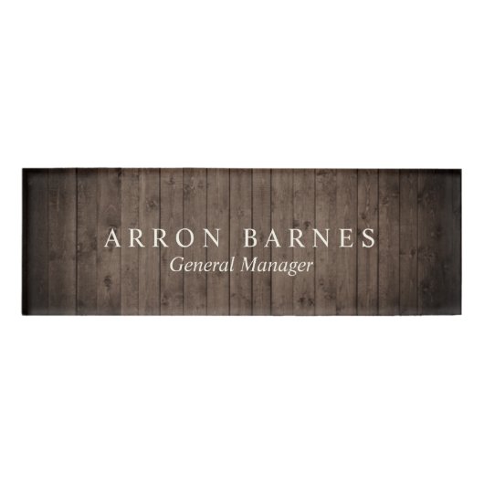 Hölzernes Angestellt-Personal-magnetisches Namenschild (Vorderseite)