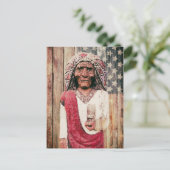 Hölzernes antikes Zigarren-Geschäft Indien Postkarte (Stehend Vorderseite)