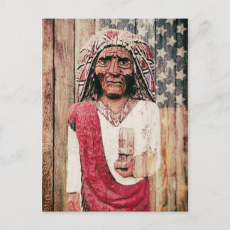 Hölzernes antikes Zigarren-Geschäft Indien Postkarte