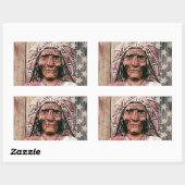 Hölzernes antikes Zigarren-Geschäft Indien Rechteckiger Aufkleber (Blatt)