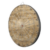 Hölzernes Dartbrett. Dartscheibe (Vorderseite rechts)