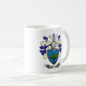 Hölzernes Familienwappen-Wappen Kaffeetasse (VorderseiteRechts)