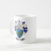 Hölzernes Familienwappen-Wappen Kaffeetasse (Vorderseite Links)