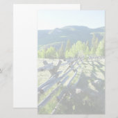 Hölzernes Fenceline Briefpapier (Vorne/Hinten)