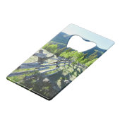 Hölzernes Fenceline Geldkarten Flaschenöffner (Vorderseite Schrägansicht)