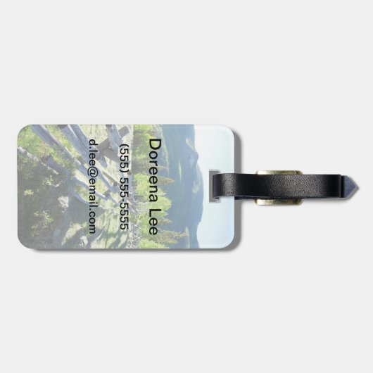 Hölzernes Fenceline Gepäckanhänger (Rückseite horizontal)