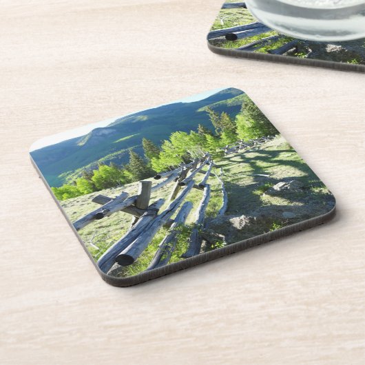 Hölzernes Fenceline Getränkeuntersetzer (Linke Seite)