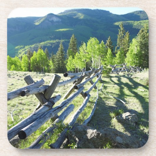 Hölzernes Fenceline Getränkeuntersetzer (Vorderseite)