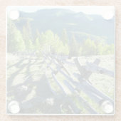 Hölzernes Fenceline Glasuntersetzer (Rückseite)