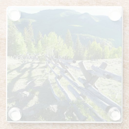 Hölzernes Fenceline Glasuntersetzer (Rückseite)