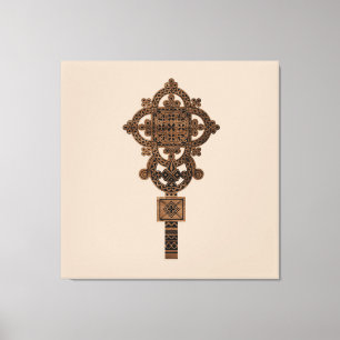 Hölzernes Handkreuz Leinwanddruck