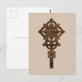 Hölzernes Handkreuz  Postkarte (Vorne/Hinten)