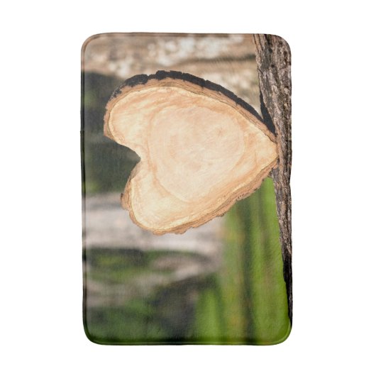 hölzernes Herz Badematte (Vorderseite Vertikal)