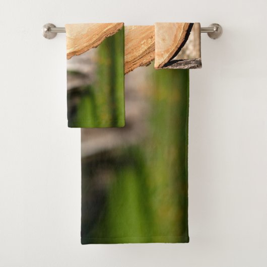 hölzernes Herz Badhandtuch Set (Insitu)