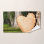 hölzernes Herz Badhandtuch Set (Handtuch)