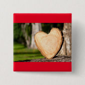 hölzernes Herz Button (Vorderseite)