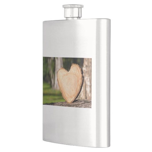 hölzernes Herz Flachmann (Links)