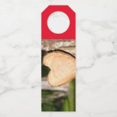 hölzernes Herz Flaschenanhänger (Rückseite)