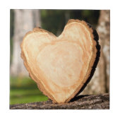 hölzernes Herz Fliese (Vorderseite)