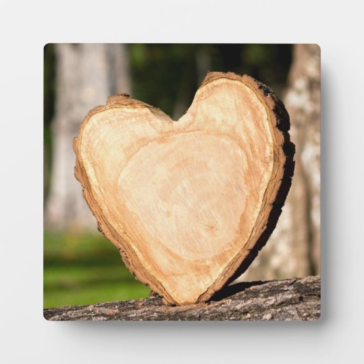 hölzernes Herz Fotoplatte (Vorderseite)
