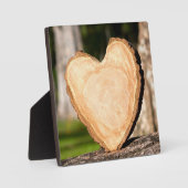hölzernes Herz Fotoplatte (Vorderseite)