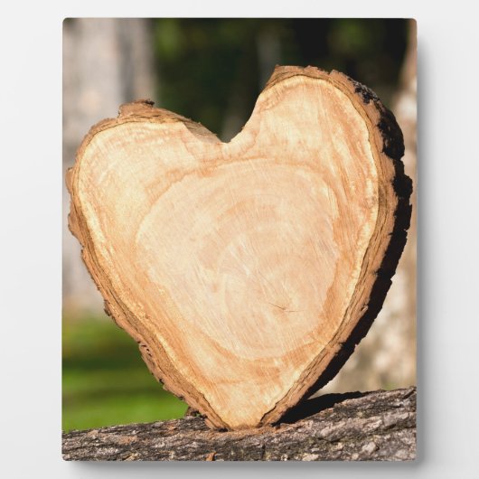 hölzernes Herz Fotoplatte (Vorderseite)