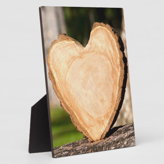 hölzernes Herz Fotoplatte (Seite)