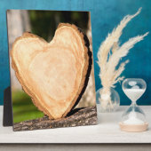 hölzernes Herz Fotoplatte (Seite)